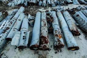 "Cemetery" of shells with which Russia shelled Kharkiv