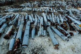 "Cemetery" of shells with which Russia shelled Kharkiv