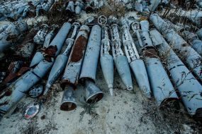 "Cemetery" of shells with which Russia shelled Kharkiv