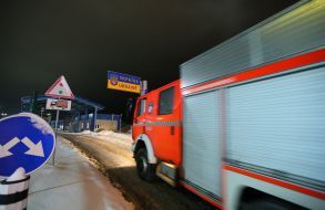 Car at the entrance to Ukraine