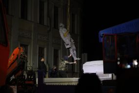 Dismantling of the monument to Catherine II in Odessa