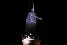 Dismantling of the monument to Catherine II in Odessa