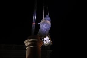 Dismantling of the monument to Catherine II in Odessa