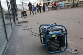 A generator on one of the streets of Kyiv