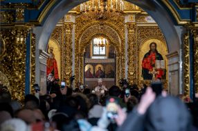 Christmas service in Kiev-Pechersk Lavra