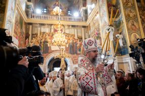 Christmas service in Kiev-Pechersk Lavra