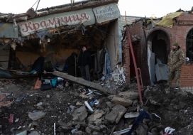 The consequences of the shelling by the Russian invaders of the Shevchenkove village in the Kharkiv region