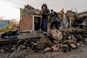 The consequences of the shelling by the Russian invaders of the Shevchenkove village in the Kharkiv region
