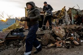 The consequences of the shelling by the Russian invaders of the Shevchenkove village in the Kharkiv region