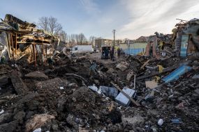 The consequences of the shelling by the Russian invaders of the Shevchenkove village in the Kharkiv region