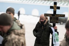 A farewell and funeral ceremony for Ukrainian soldier Denys Galushka took place in Kyiv
