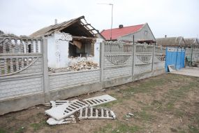 Destruction in the village of Zmiivka after the Russian occupation