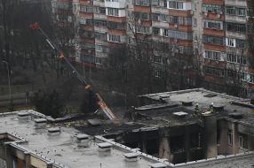 Consequences of a helicopter crash in Brovary