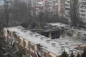 Consequences of a helicopter crash in Brovary