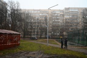 Consequences of a helicopter crash in Brovary