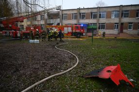 Consequences of a helicopter crash in Brovary