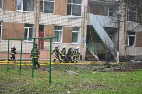 Consequences of a helicopter crash in Brovary