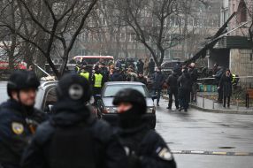 Consequences of a helicopter crash in Brovary