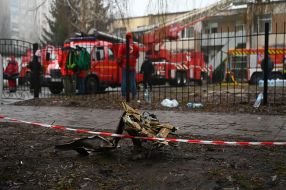 Consequences of a helicopter crash in Brovary