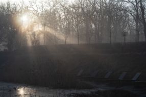 Світанок на озері в Бучі