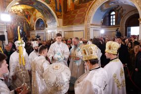 Metropolitan Epiphany on Vodokhreshcha held a service in the Kyiv-Pechersk Lavra