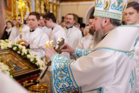 Metropolitan Epiphany on Vodokhreshcha held a service in the Kyiv-Pechersk Lavra