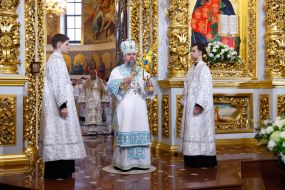 Metropolitan Epiphany on Vodokhreshcha held a service in the Kyiv-Pechersk Lavra