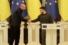 Meeting of Volodymyr Zelenskyi and Charles Michel