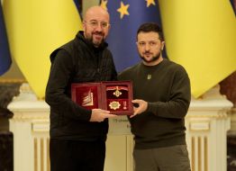 Meeting of Volodymyr Zelenskyi and Charles Michel