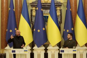 Meeting of Volodymyr Zelenskyi and Charles Michel