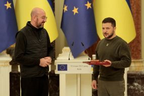Meeting of Volodymyr Zelenskyi and Charles Michel