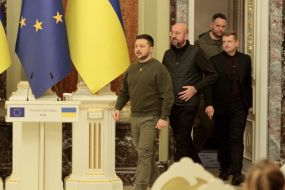 Meeting of Volodymyr Zelenskyi and Charles Michel
