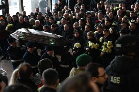 Funeral of leaders and employees of the Ministry of Internal Affairs who died in a helicopter crash in Brovary