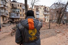 House destroyed by shelling