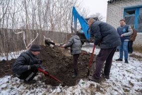 Exhumation of the body of a dead woman in Kharkov region