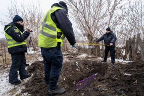 Exhumation of the body of a dead woman in Kharkov region