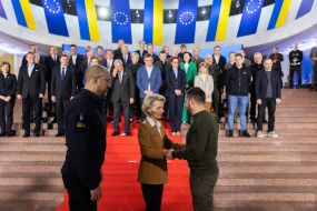 Ursula von der Leyen, Volodymyr Zelenskyi, Denys Shmyhal