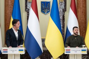 Volodymyr Zelenskyi and Mark Rutte