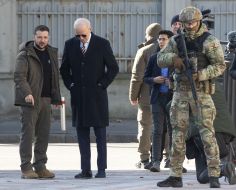 Joe Biden and Volodymyr Zelenskyi