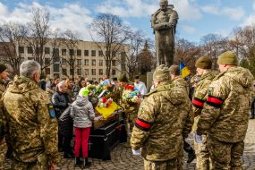Farewell ceremony for the fallen defender Ivan Paida