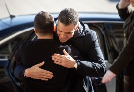 Volodymyr Zelenskyi and Pedro Sanchez