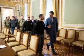 Volodymyr Zelenskyi and Pedro Sanchez