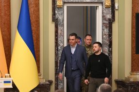 Volodymyr Zelenskyi and Pedro Sanchez