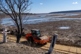 Shallowed Oskol reservoir