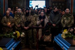 Farewell ceremony for four soldiers who died in the Bryansk region