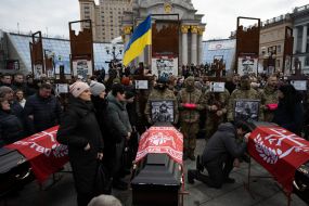Farewell ceremony for four soldiers who died in the Bryansk region