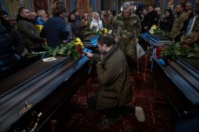 Farewell ceremony for four soldiers who died in the Bryansk region