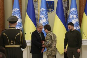 Volodymyr Zelenskyi and Antonio Guterres