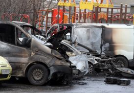 The consequences of the fall of fragments of Russian missiles in the Svyatoshino district of Kyiv