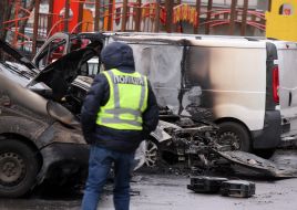 The consequences of the fall of fragments of Russian missiles in the Svyatoshino district of Kyiv